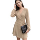Robe portefeuille unie élégante pour femme