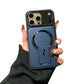 Coque magnétique pour téléphone avec cache-objectif rabattable et support intégré invisible