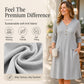 Robe en maille à rayures verticales et col en V pour femme