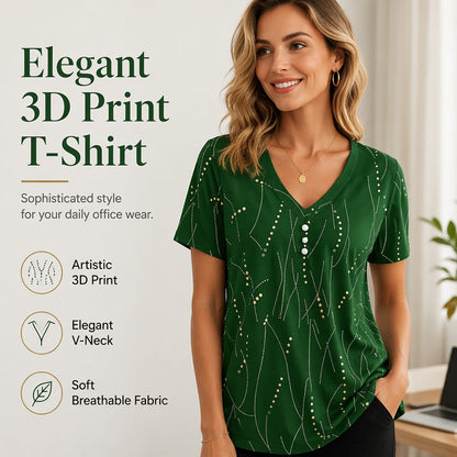 🎄OFFRE DE NOËL -50%🎁Haut élégant imprimé femme à col V