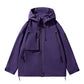 Veste hardshell imperméable et coupe-vent unisexe, capuchon intégré, plusieurs poches zippées, tissu extérieur résistant pour usage quotidien 🔥 - 40 % 🍃 coupe fonctionnelle pour tous les styles