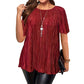 📢 50% DE RÉDUCTION ! ⏰Blouse Plissée Flatteuse Grande Taille