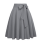 Jupe plissée à taille haute pour femme avec nœud à nouer