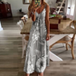Robe maxi imprimée à bretelles