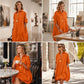 Robe-chemise décontractée à boutons pour femme