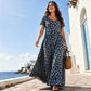 🐆 50 % DE RÉDUCTION ! 👗 Robe longue pour femme à motif léopard avec poches, robe décontractée à manches courtes – Confortable