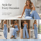 👗💙 Combinaison en jean à bretelles fines et jambes larges pour femme – 50 % de réduction ! Un style décontracté, le confort d'une coupe à jambes larges, un jean classique : votre nouvelle tenue préférée pour les beaux jours. ☁️☀️