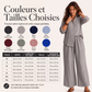 Ensemble chemise à manches longues et pantalon large pour femme