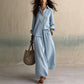Ensemble chemise à manches longues et pantalon large pour femme
