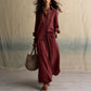 Ensemble chemise à manches longues et pantalon large pour femme