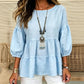 Blouse d'été à manches lanternes et volants étagés pour femme