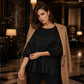 Blouse d'été à manches lanternes et volants étagés pour femme