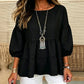 Blouse d'été à manches lanternes et volants étagés pour femme