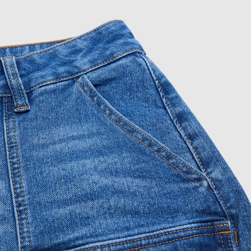 Short en jean stretch décontracté pour femme