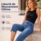 Short en jean taille haute longueur genou pour femme