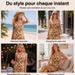 Robe ligne A léopard sans effort