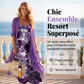 Ensemble robe fluide imprimée pour femme avec cache-maillot