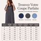 Robe en jean ample pour femme, boutonnée devant
