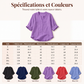 T-shirt décontracté pour femme à col en V