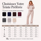 Ensemble pour femme : haut à col rabattu demi-zip et pantalon large