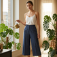 Pantalon de costume taille haute pour femme