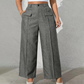 Pantalon de costume taille haute pour femme