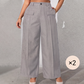 Pantalon de costume taille haute pour femme