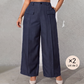 Pantalon de costume taille haute pour femme