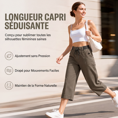 Pantalon capri en jean décontracté pour femme