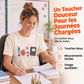 T-shirt à manches courtes à motif mignon pour femme