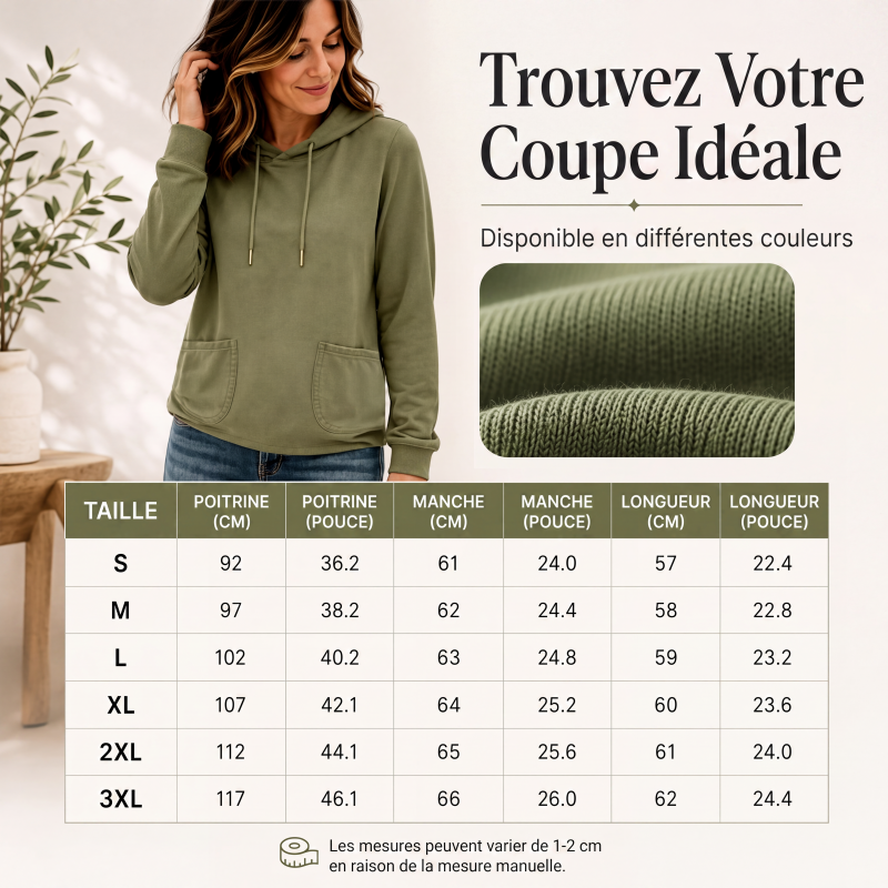 Hoodie décontracté pour femme avec cordon de serrage et poches
