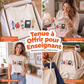 T-shirt à manches courtes à motif mignon pour femme