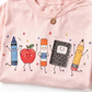 T-shirt à manches courtes à motif mignon pour femme
