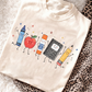 T-shirt à manches courtes à motif mignon pour femme