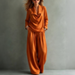 Ensemble décontracté pour femme : top à col bénitier et pantalon large