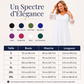 Robe mi-longue décontractée à col V pour femme