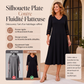 Robe mi-longue décontractée à col V pour femme