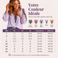 Haut à col V et manches longues pour femme avec imprimé 3D