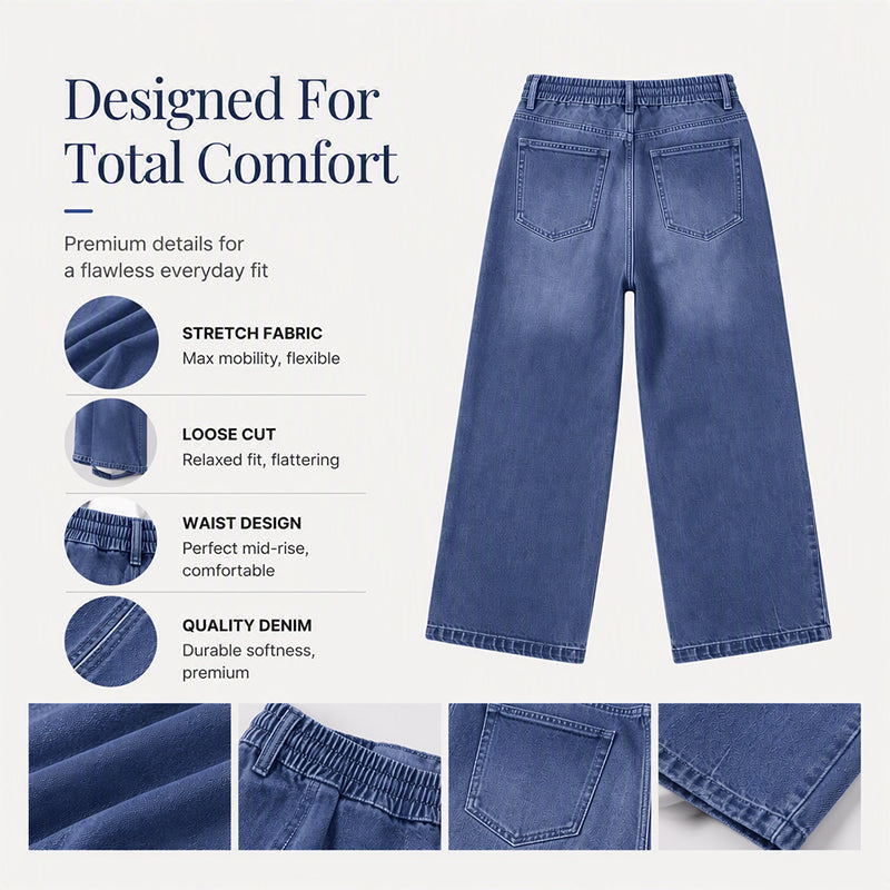 Nouveau jean droit décontracté, ample et polyvalent pour femme