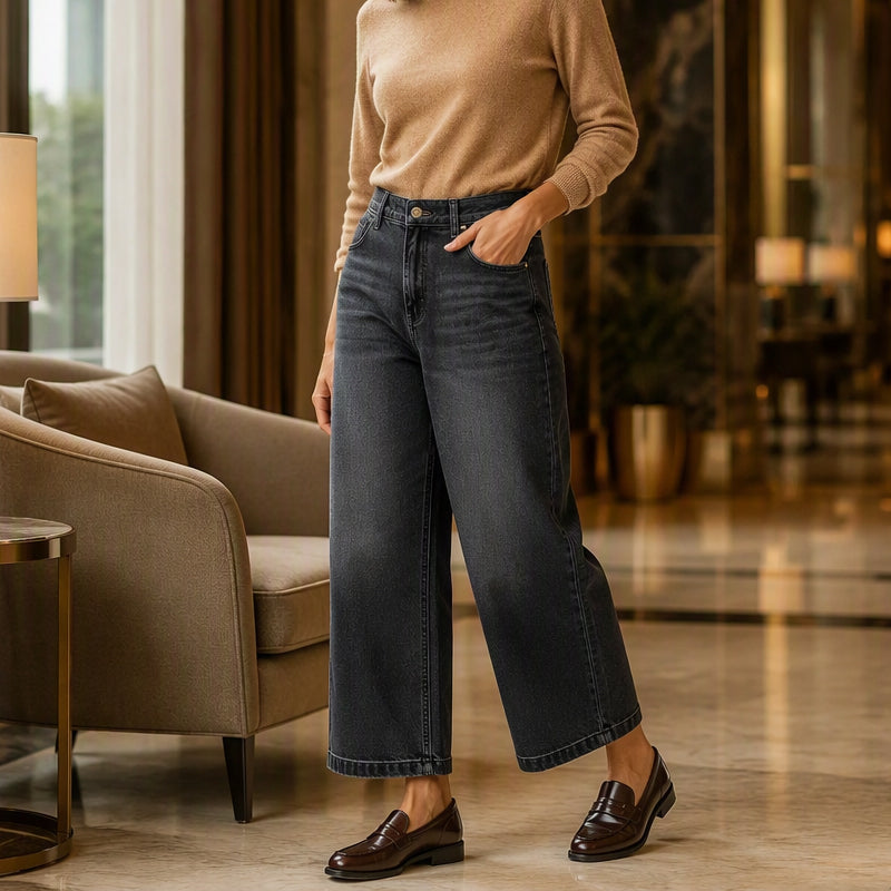 Nouveau jean droit décontracté, ample et polyvalent pour femme