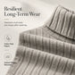 Robe-pull à col roulé et manches longues côtelée pour femme
