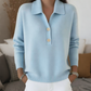 Pull en maille élégant à col à revers pour femme