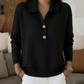 Pull en maille élégant à col à revers pour femme