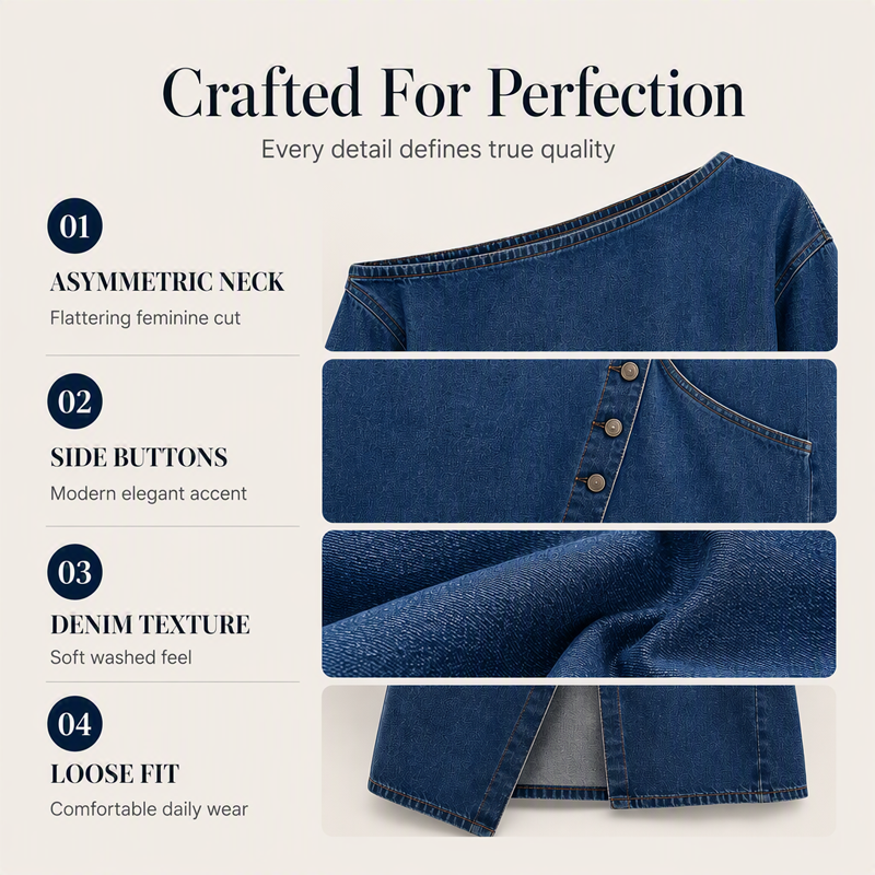 Robe en jean à épaules dénudées pour femme