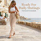 Women's Casual High Waisted Wid-Leg Pants