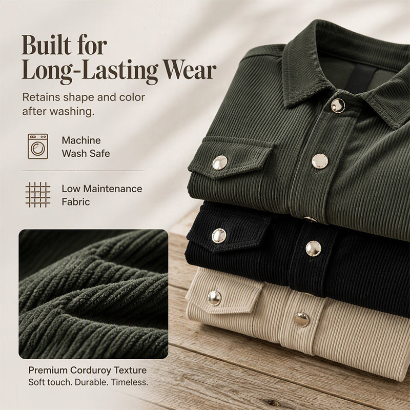 Veste-chemise décontractée à boutons pour femme