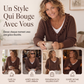 Cardigan en maille à col volanté pour femme