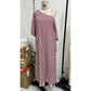 Women's One-Shoulder Striped Maxi Dress