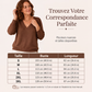 Pull en maille pour femme, col V bordé de festons