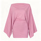 Robe moulante pour femme à épaules dénudées et manches chauve-souris